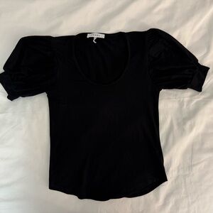 Frame Denim Women's Elegant Black Blouse